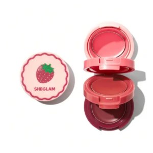رژلب و رژگونه سه طبقه شیگلم مدل توت فرنگی