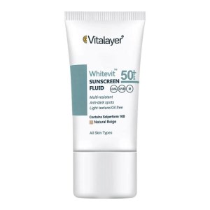 ضدآفتاب ّفلوئیدی ویتالایر ضدلک رنگ بژطبیعی SPF50 حجم 50 میل